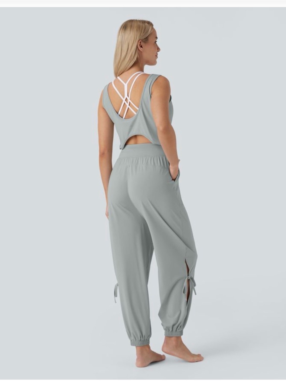 HALARA Jumpsuit Harem Leg Open Back XL NWT - Picture 11 of 15